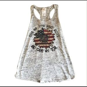 L&B life graphic racerback tank